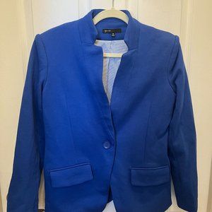 Gibsonlook Notch Collar Blazer in Royal Blue, Size XS